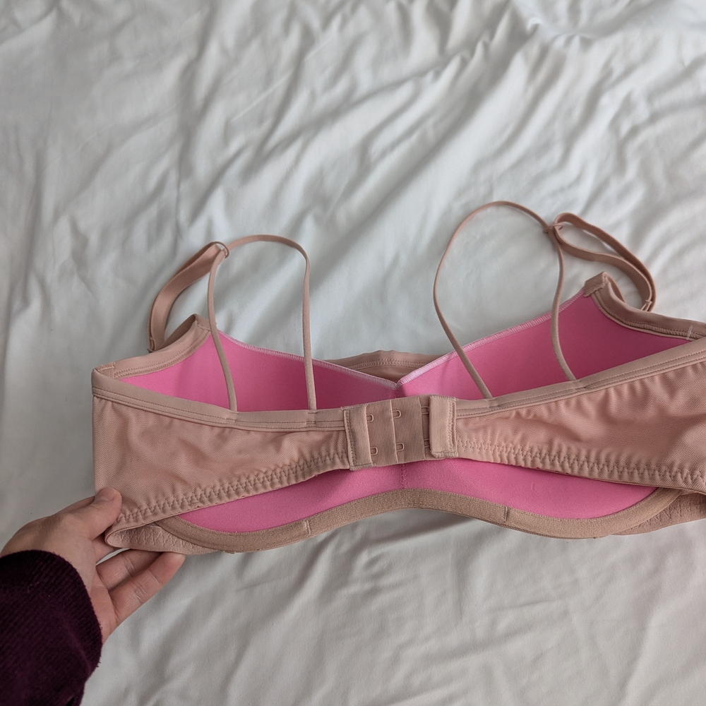 Pink Victoria Secret Rhinestone Bra - Picture 3 of 7